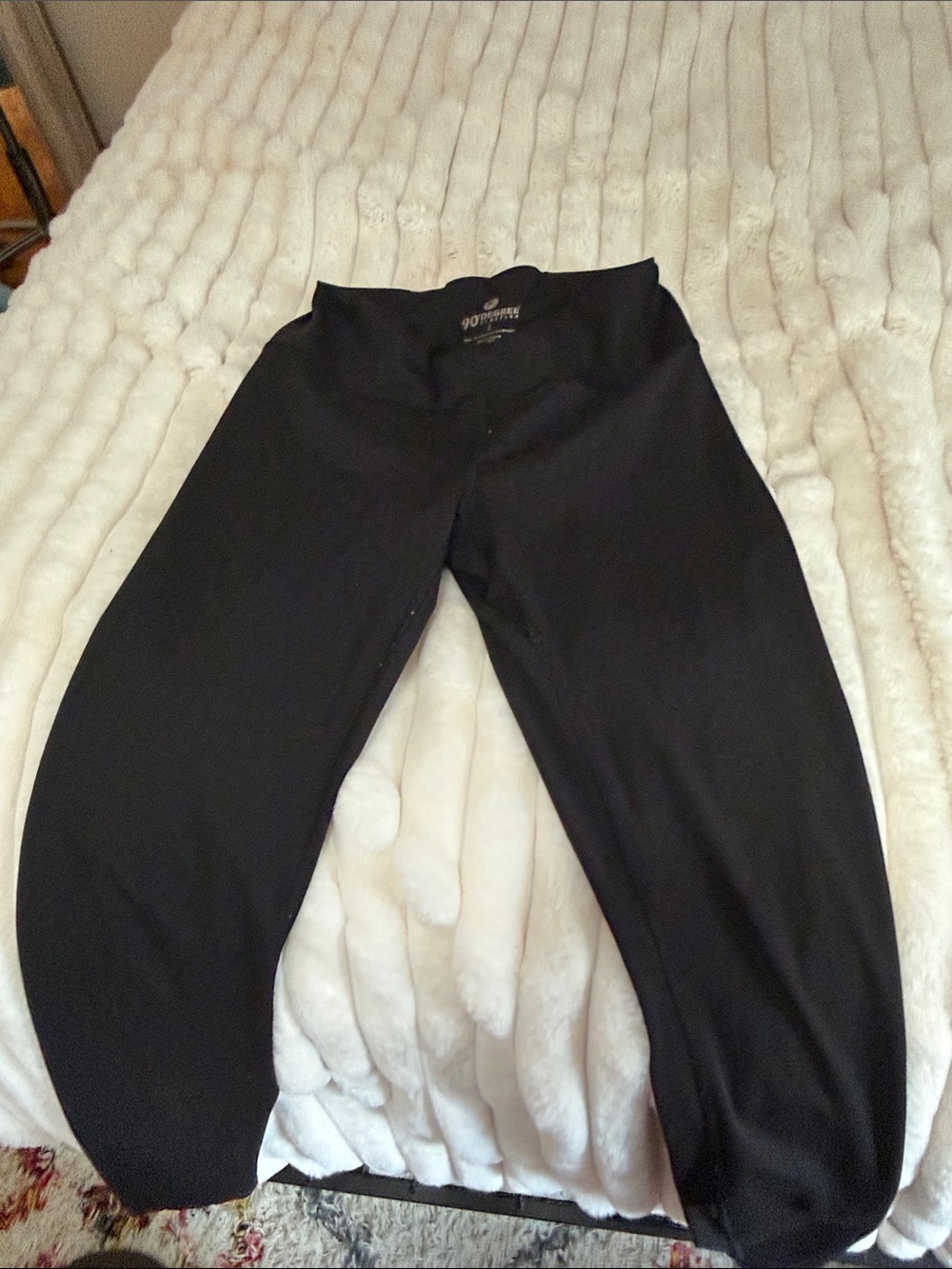 90 Degree By Reflex Black Women's High-Rise Active Leggings